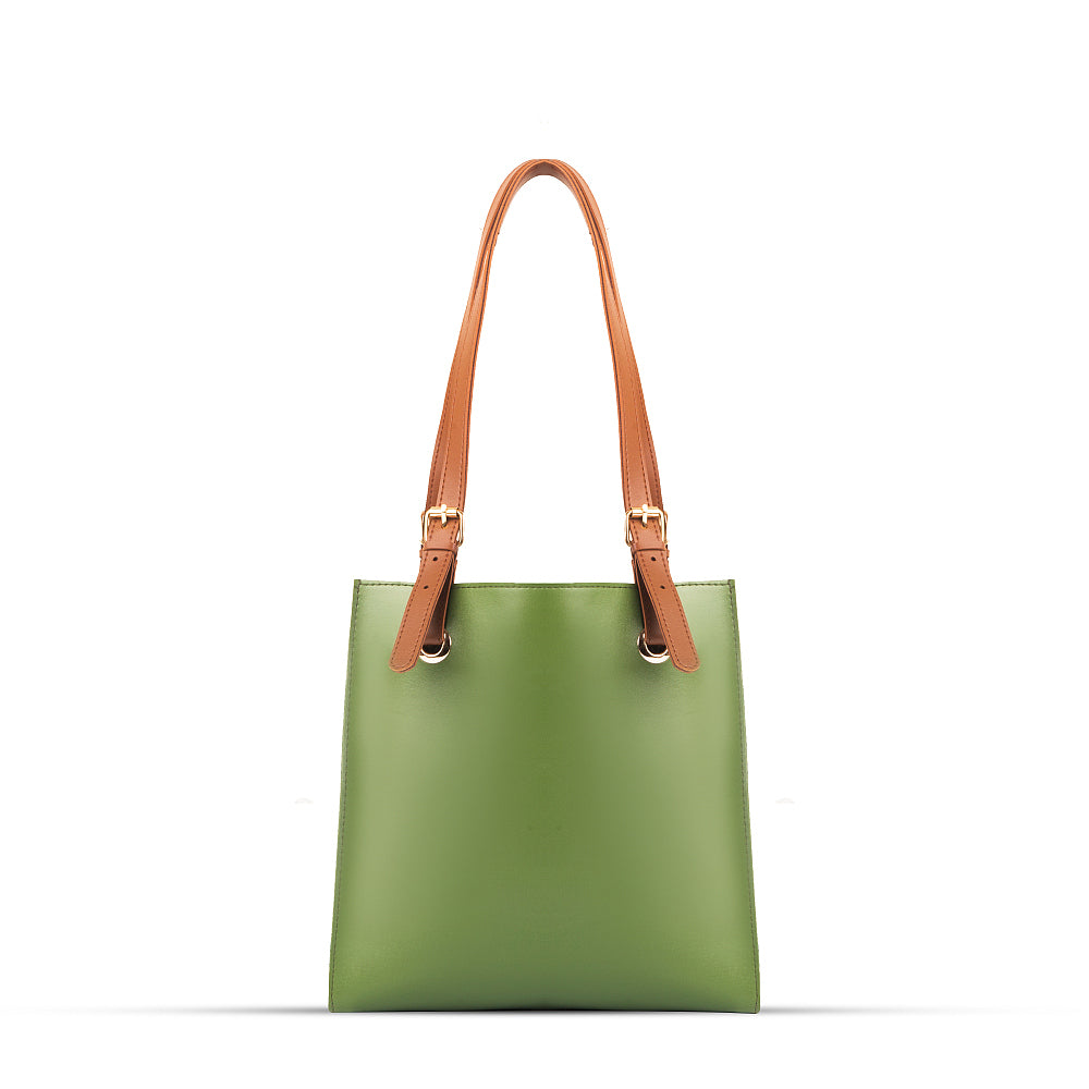Serene Olive Green Tote Bag