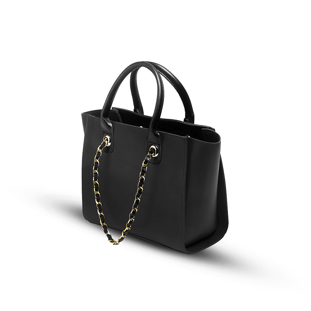 Plush Black Handbag
