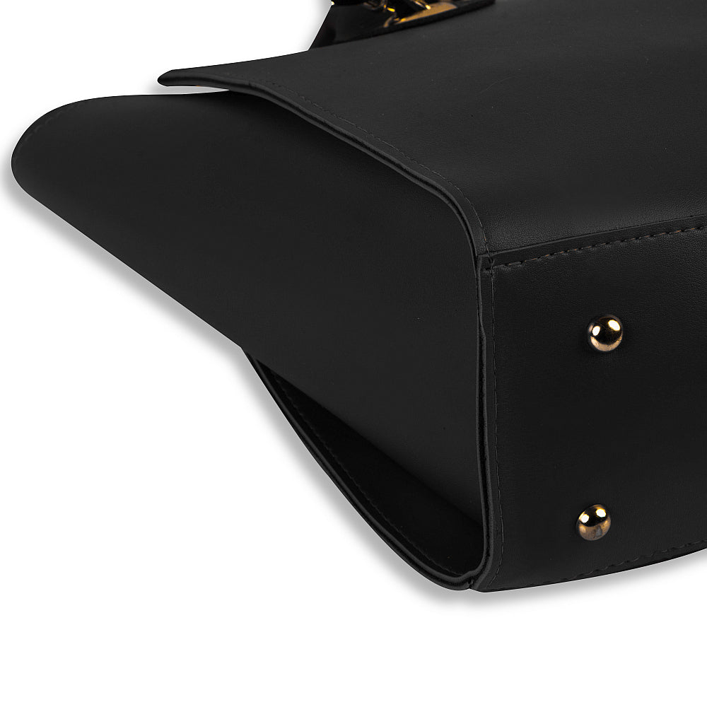 Plush Black Handbag