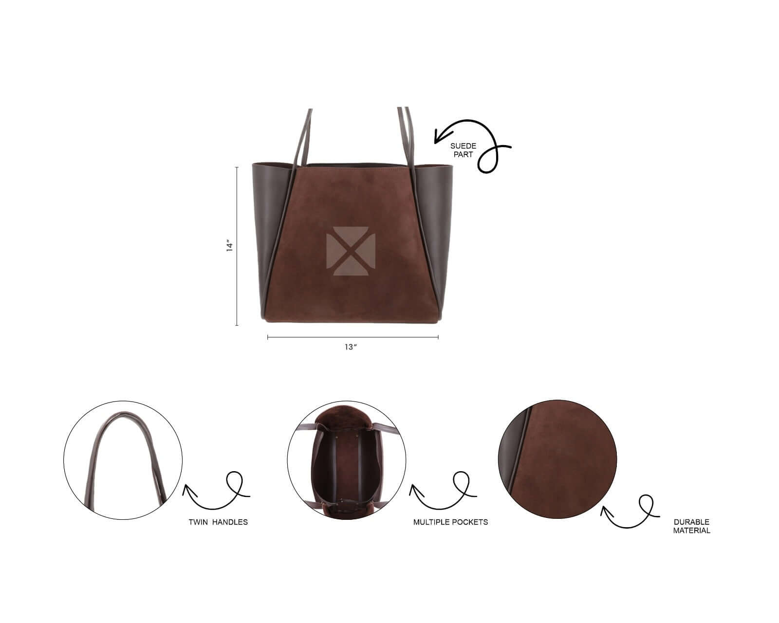 GLORY SUEDE BROWN - Bag X