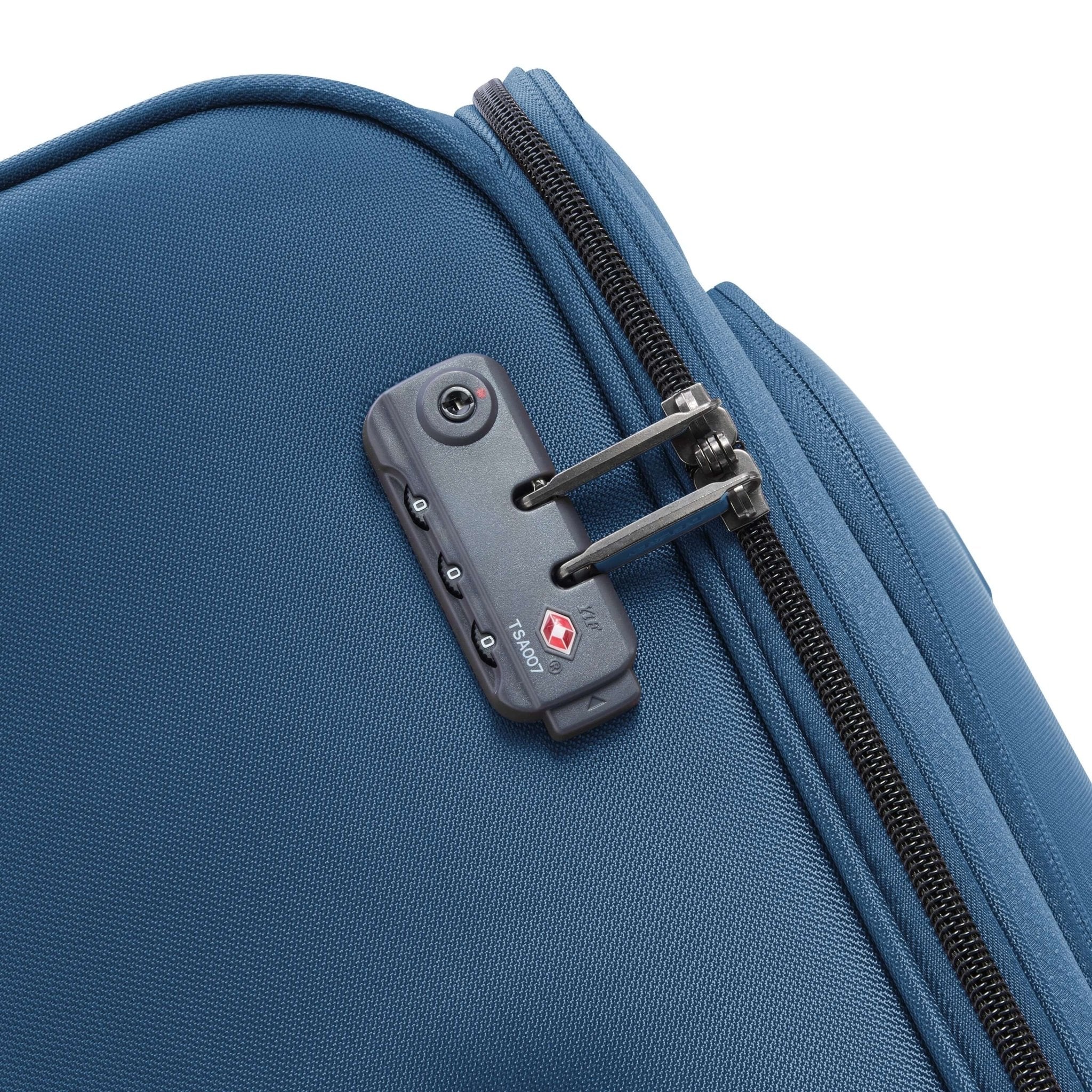 Delsey Caracas 4W Trolly Blue Expandable - Set of 3 - Bag X
