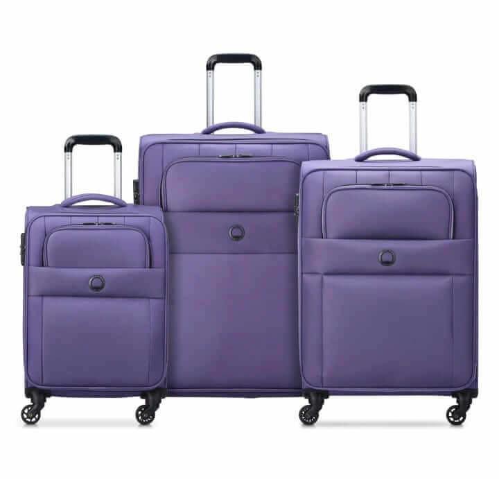 Delsey Paris Cuzco 4W Lavender Soft Suitcase - set of 3 - Bag X