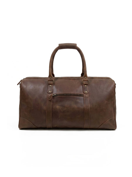 Premium Leather Duffle - Saddle Brown 19"