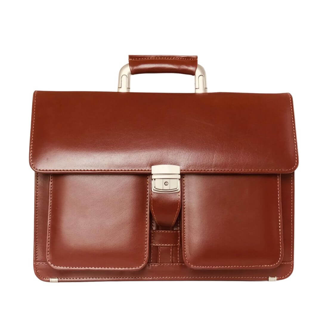 Leather Tan Laptop Bag A6
