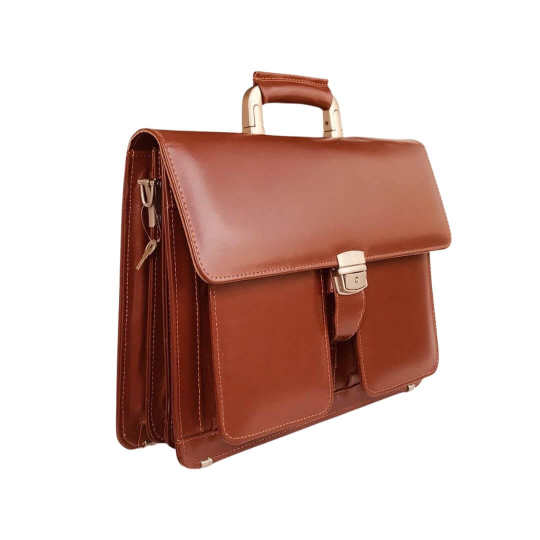 Leather Tan Laptop Bag A6