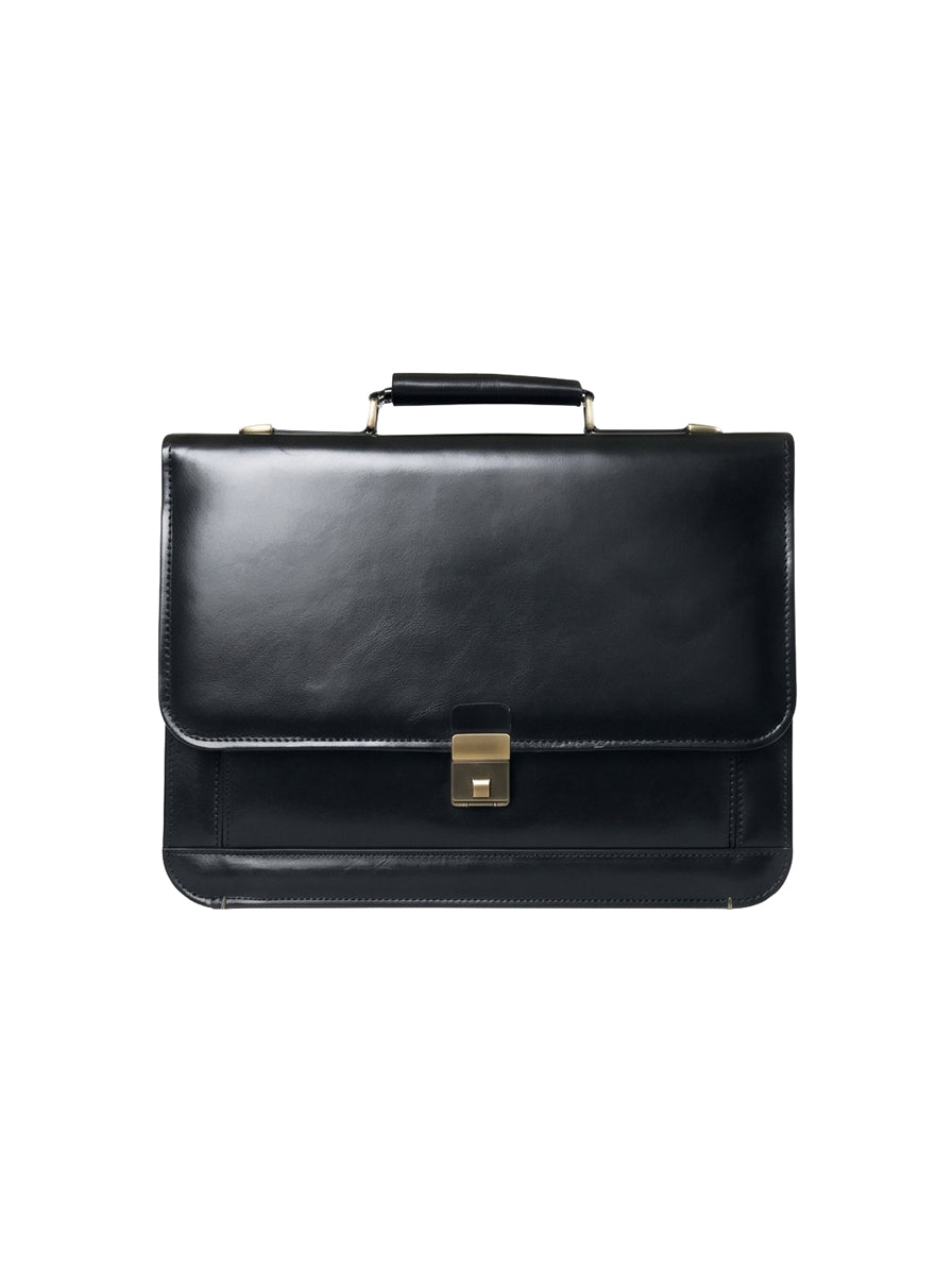 Leather Black Laptop Bag A4