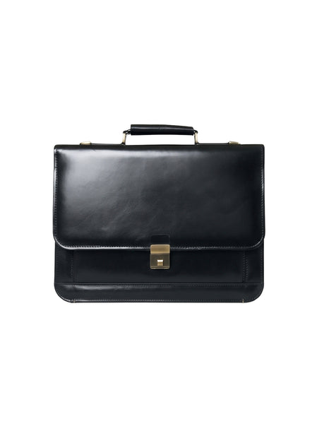 Leather Black Laptop Bag A4