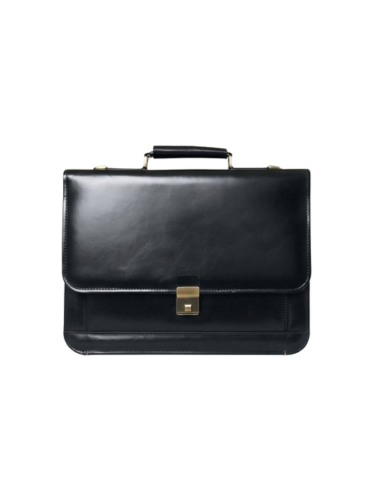 Leather Black Laptop Bag A4