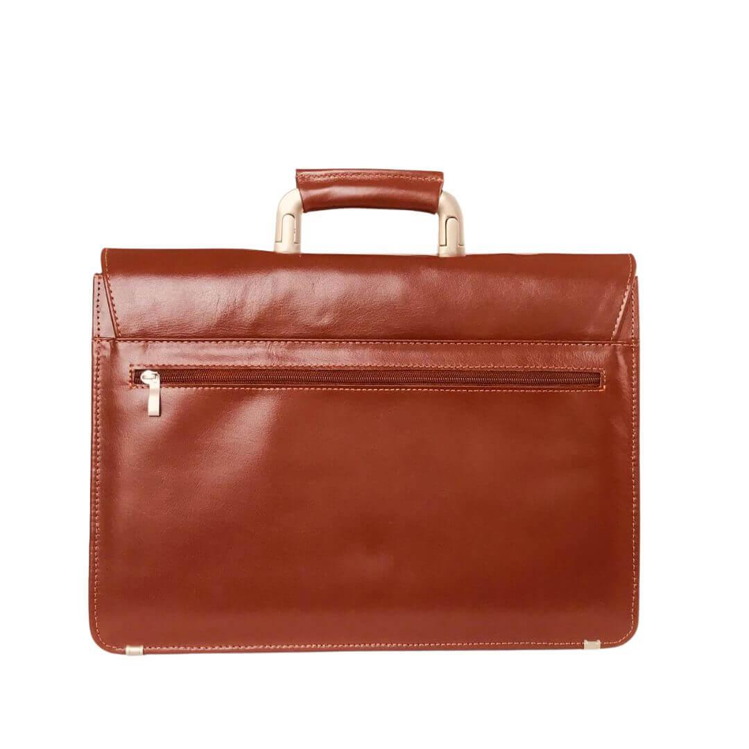 Leather Tan Laptop Bag A6