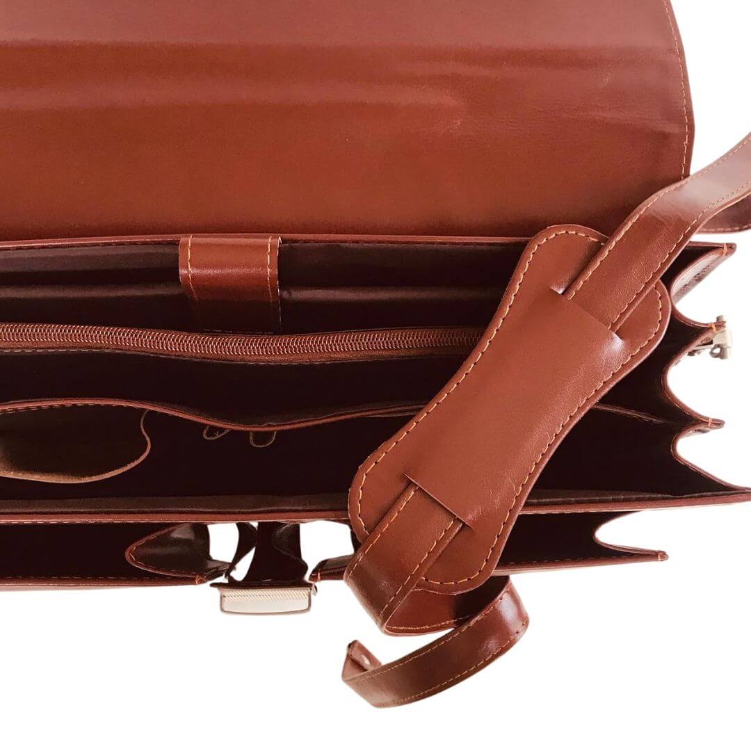 Leather Tan Laptop Bag A6