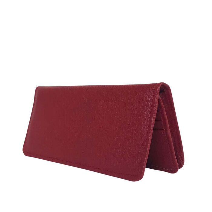 Leather Long Wallet Red