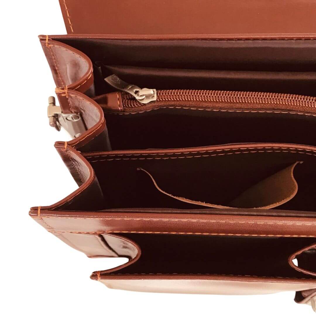 Leather Tan Laptop Bag A6