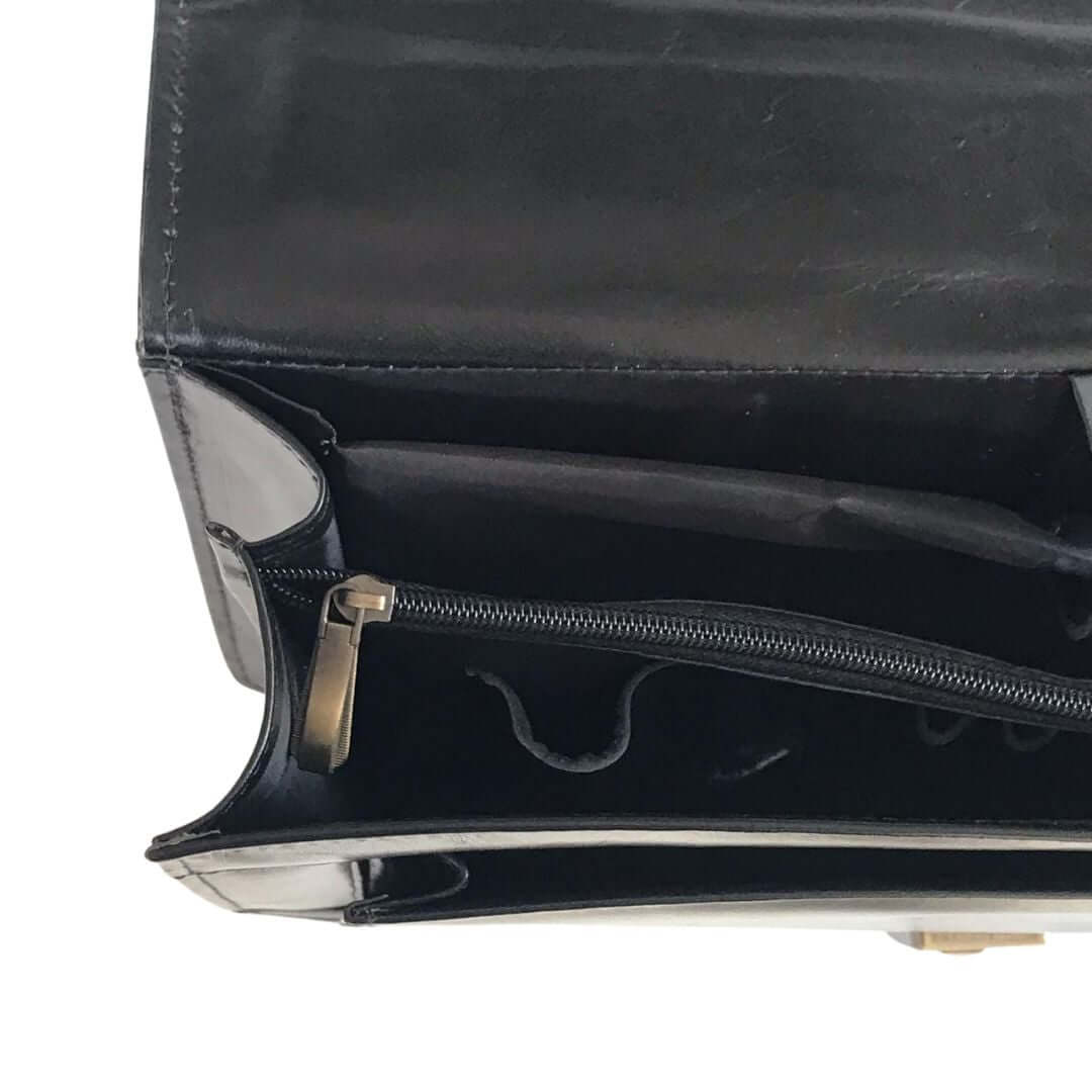 Leather Black Laptop Bag A4
