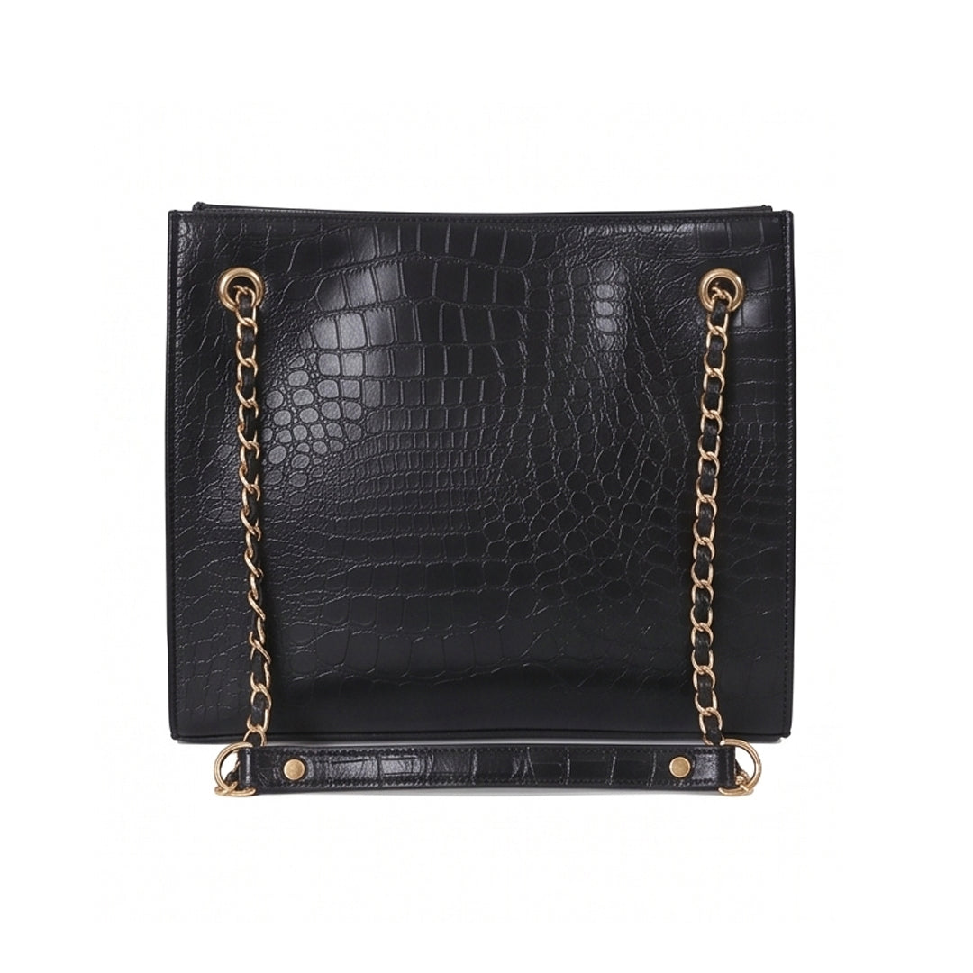 Crocodile Tote Black