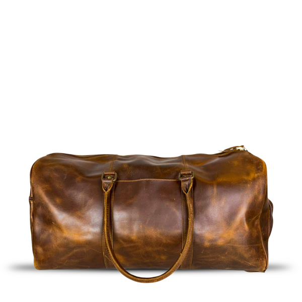 Premium Leather Duffle - Saddle Brown 23