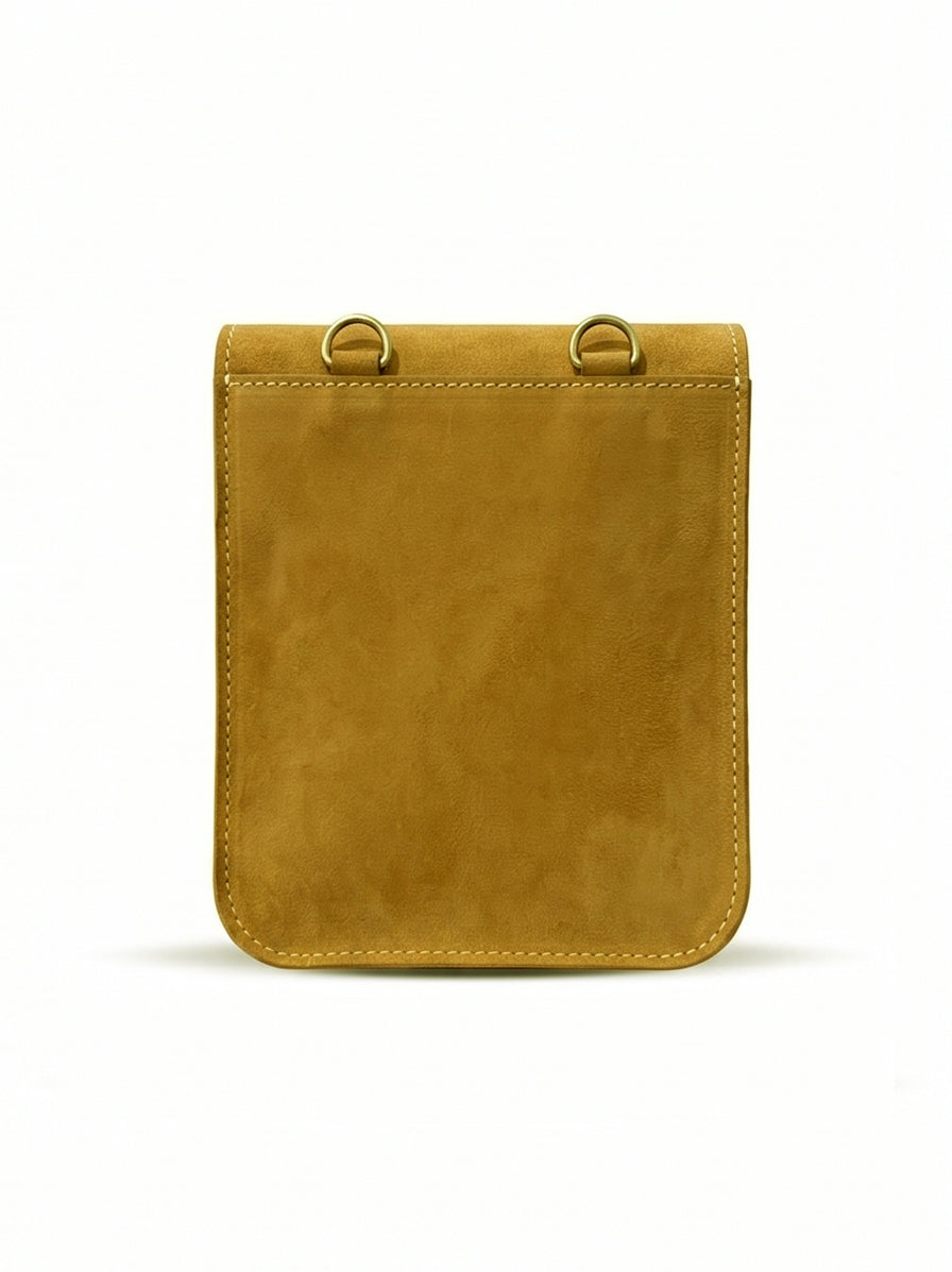 Pull Up Leather Cross Body Bag Camel