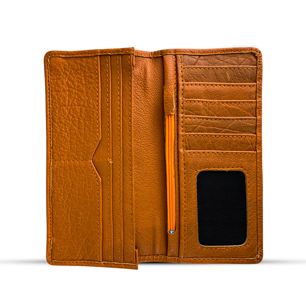 Leather Long Wallet orange