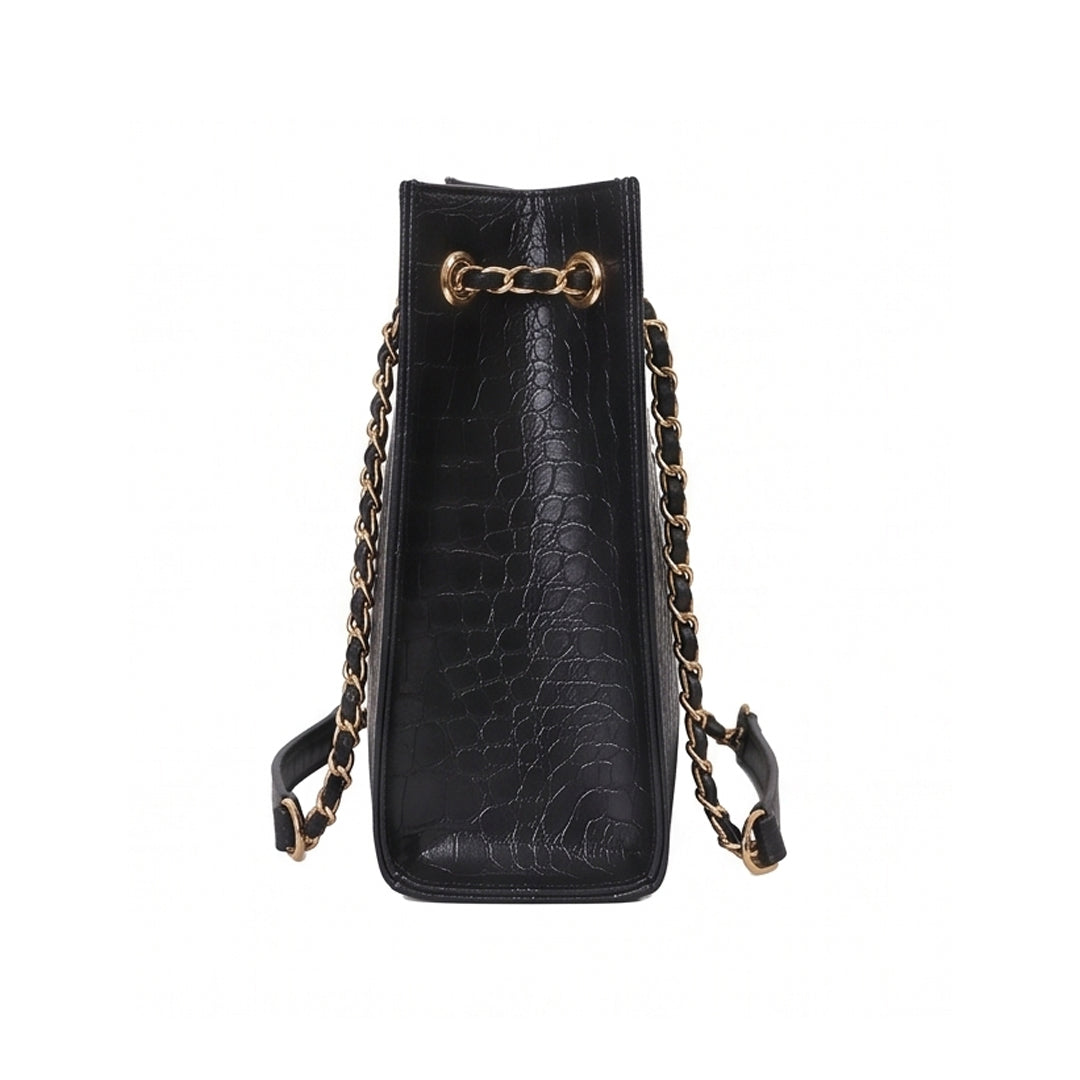 Crocodile Tote Black