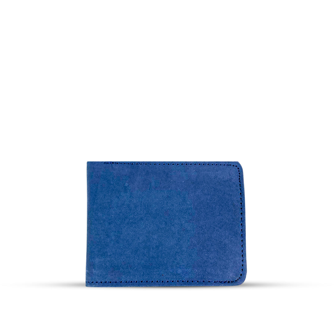 Leather Wallet With Hanging Slot Navy Blue