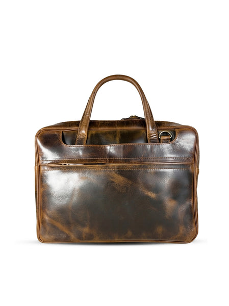 Premium Leather Laptop Bag Brown