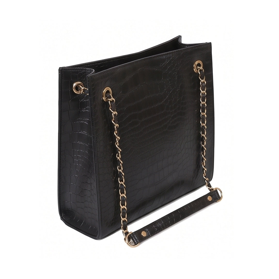 Crocodile Tote Black