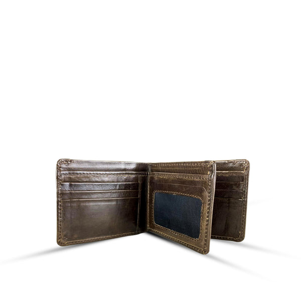 Leather Wallet With Hanging Slot Choco