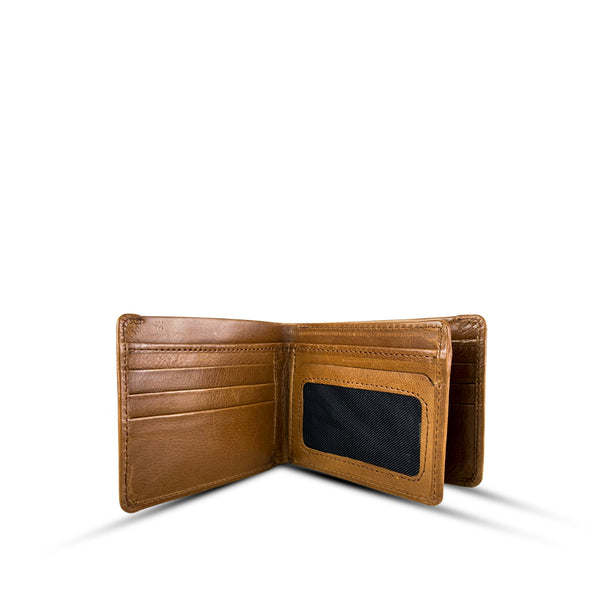 Leather Wallet With Hanging Slot Brown