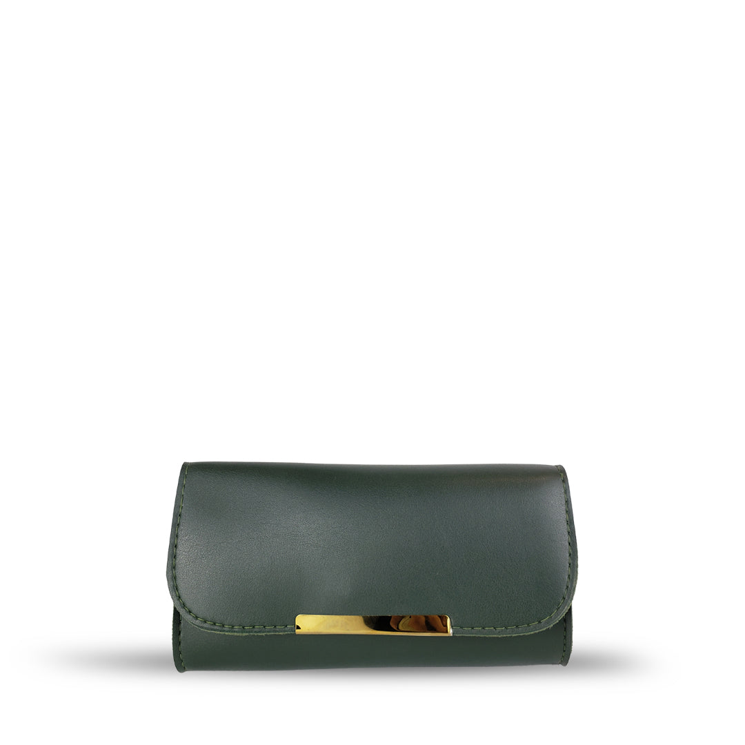 Crimson Wallet Green women's wallet & clutch in green by Bag X