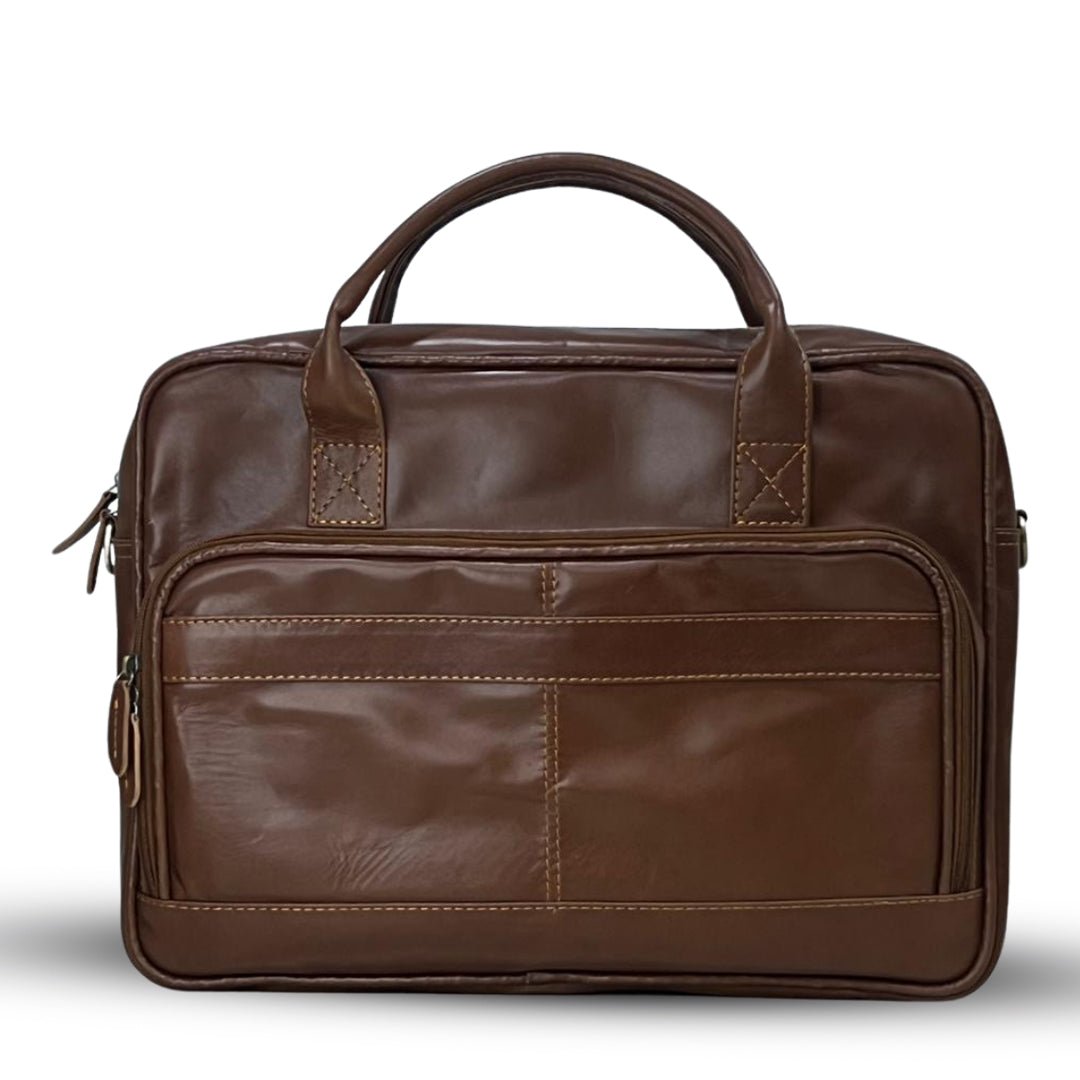 Laptop Bag with 1 Large Front Pocket Brown - Bag X
