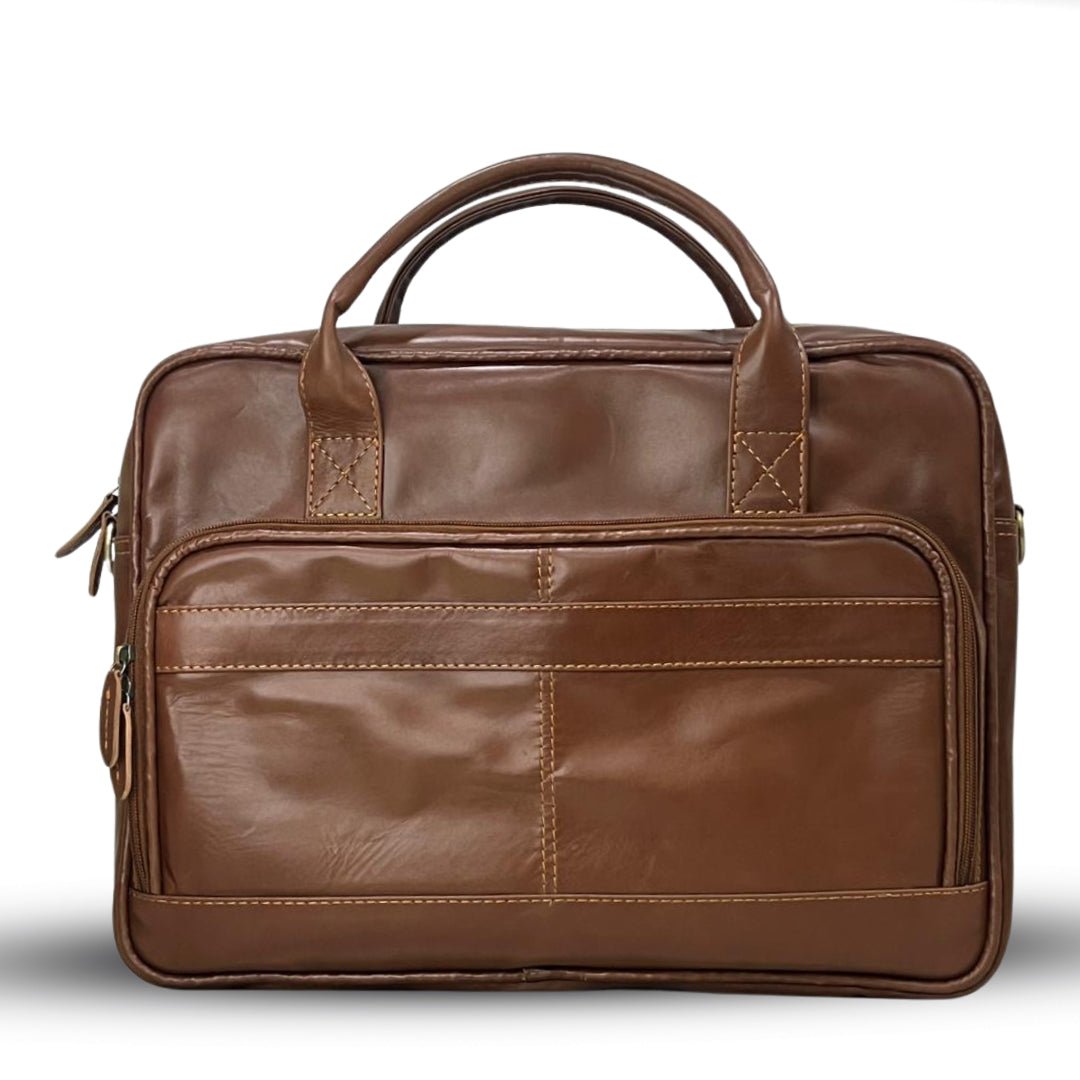 Laptop Bag with 1 Large Front Pocket Brown - Bag X