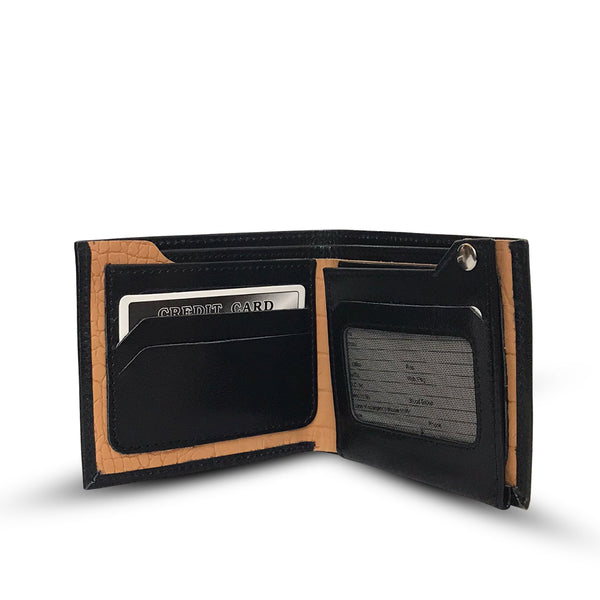 All Leather Wallet Black/ Brown
