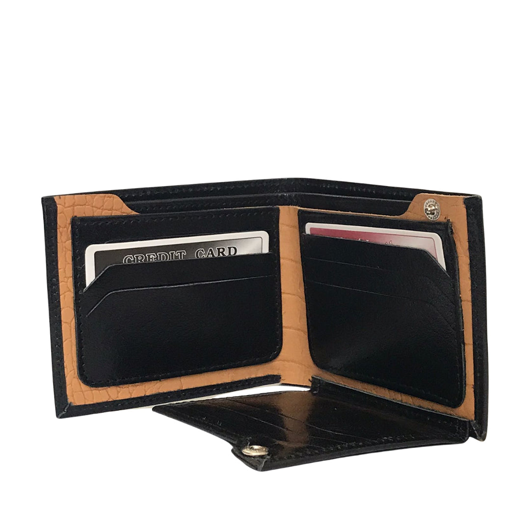 All Leather Wallet Black/ Brown