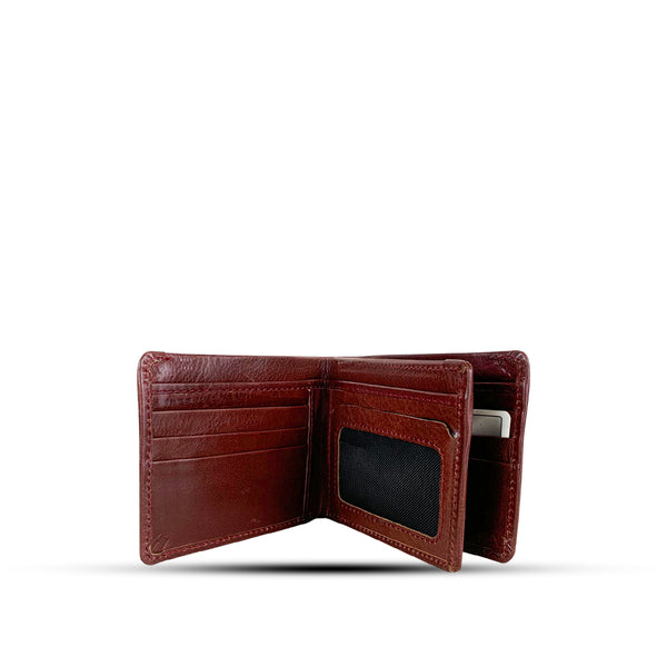 Leather Wallet With Hanging Slot Maroon