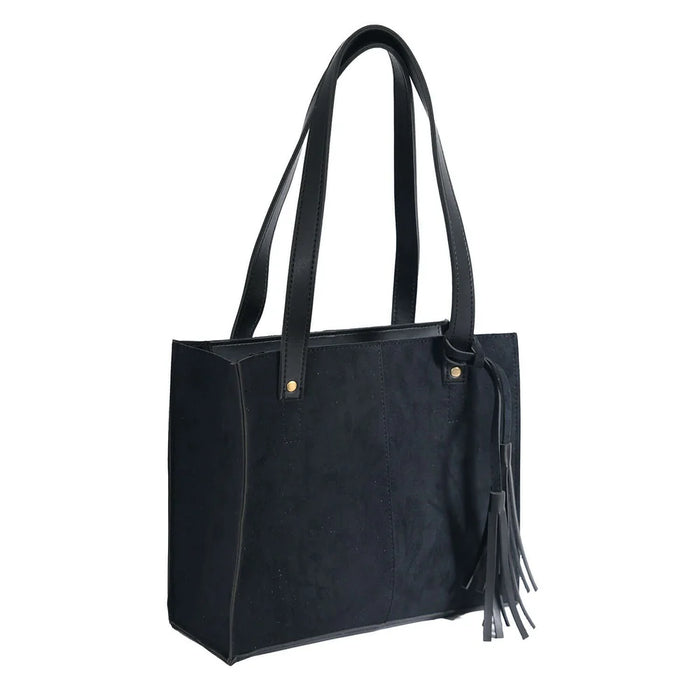 Suede Black Bag