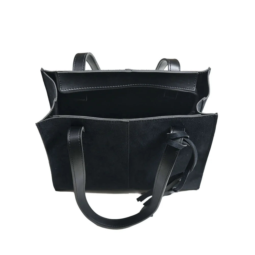 Suede Black Bag