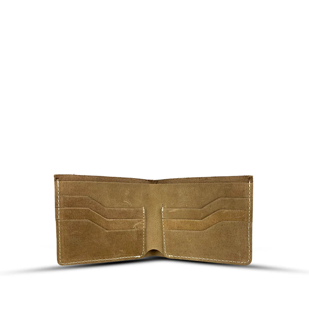Leather Wallet Nubuck Beige