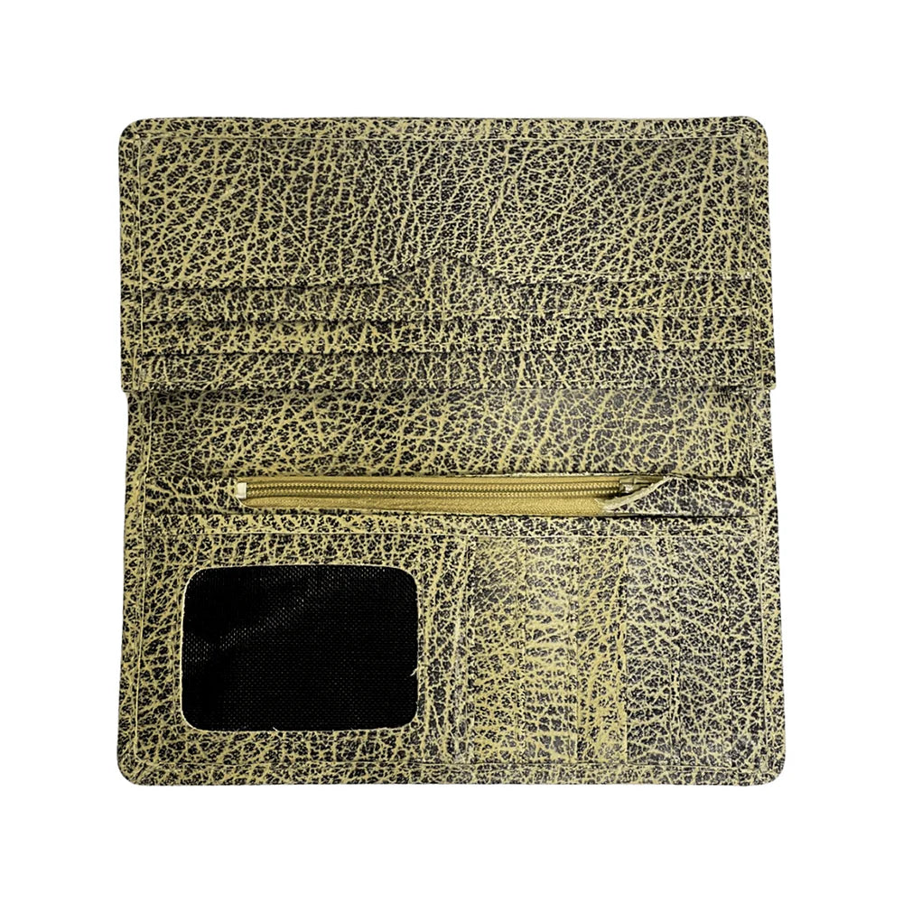 Leather Long Wallet Marble