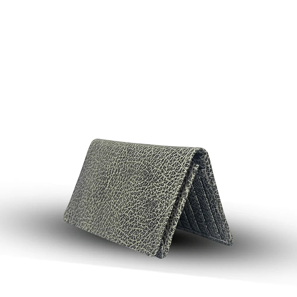 Leather Long Wallet Marble