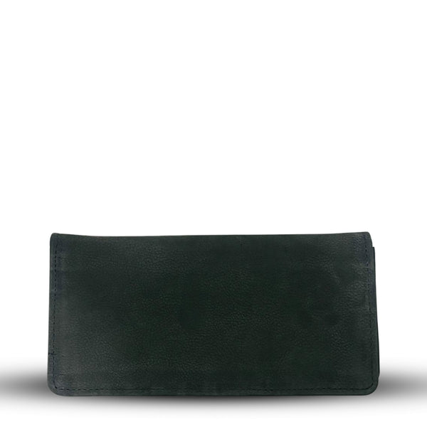Leather Long Wallet Grey