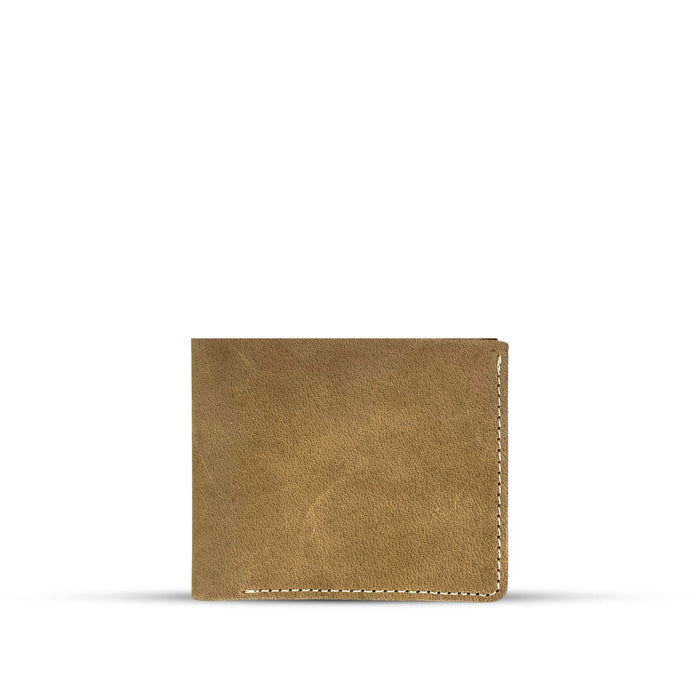 Leather Wallet Nubuck Beige