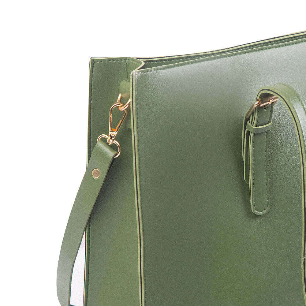 Blossom 3 Pcs Green - Leftover women's tote bag in green by Bag X