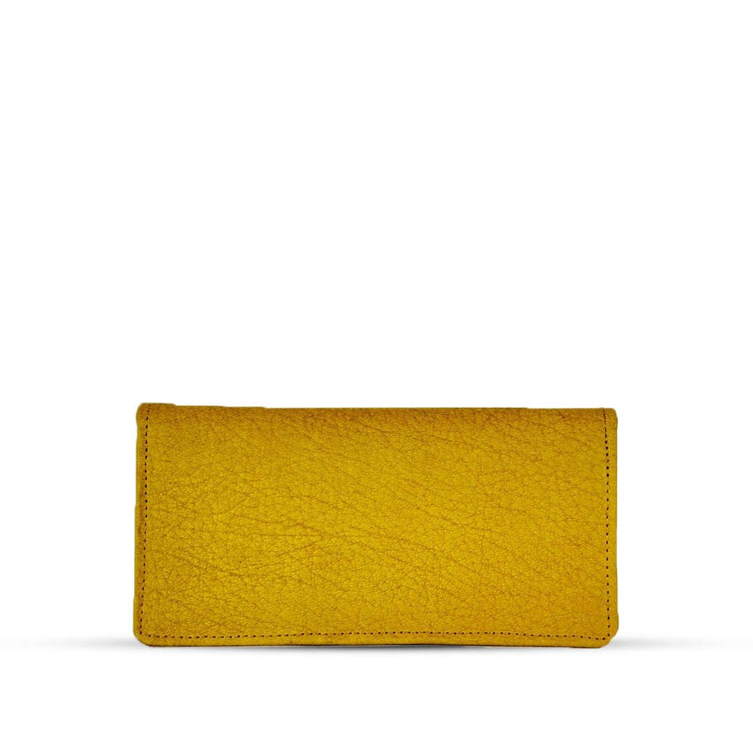 Leather Long Wallet Yellow