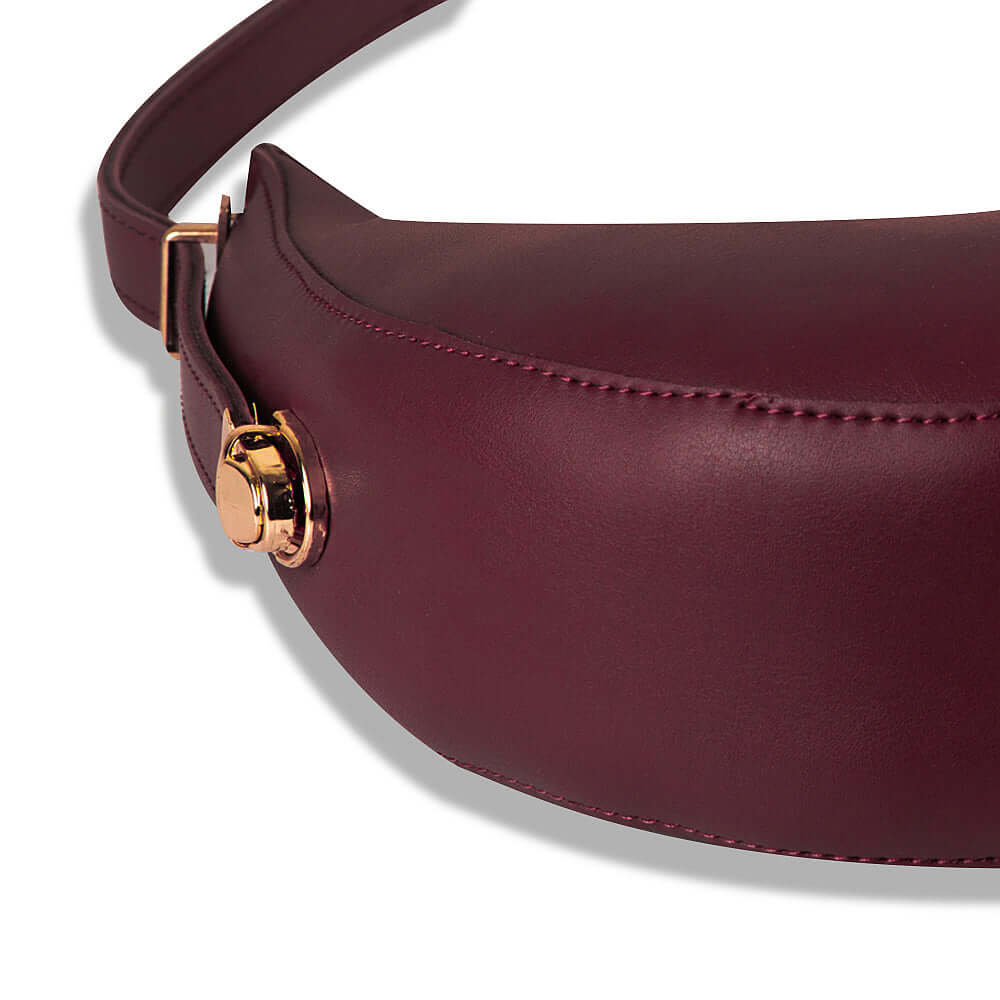 Alice Maroon - Leftover women's shoulder bag in maroon by Bag X