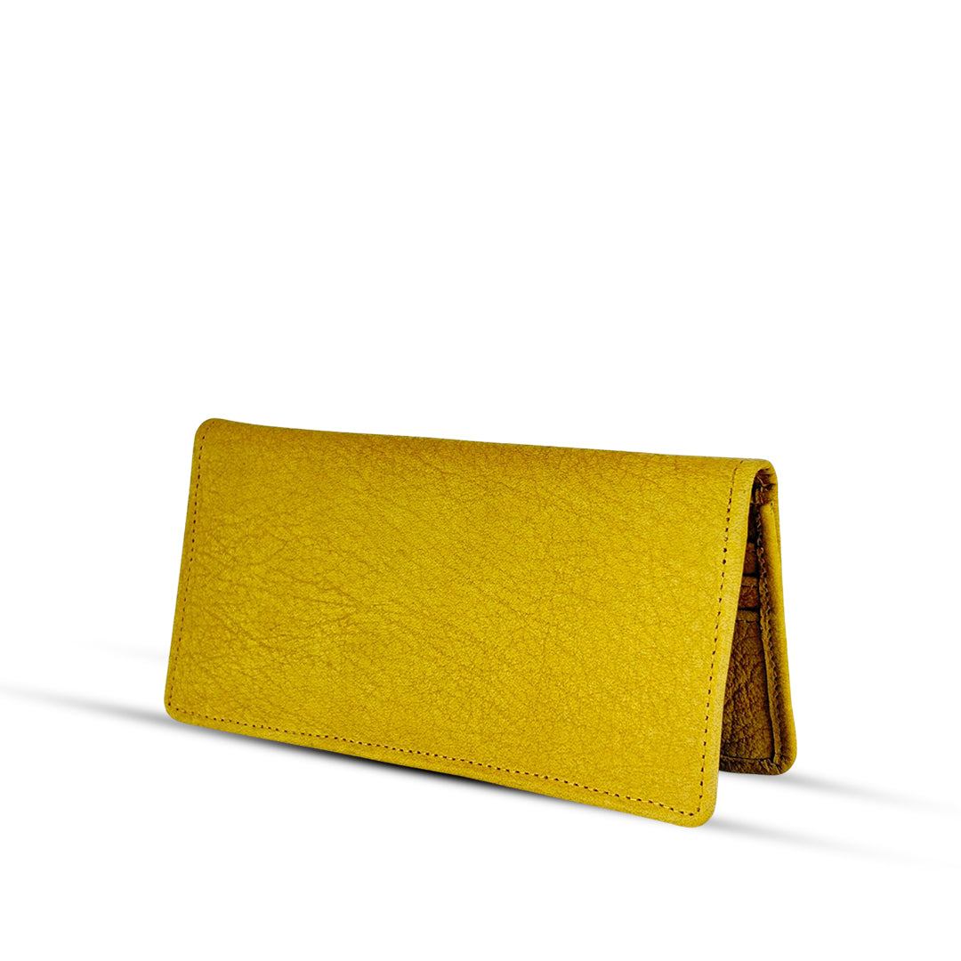 Leather Long Wallet Yellow