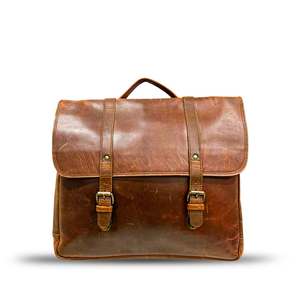 LEATHER LAPTOP / MESSENGER BAG BROWN