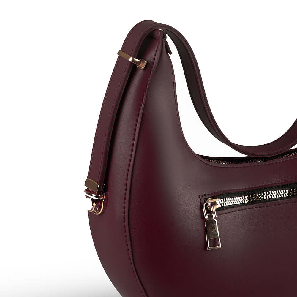 Alice Maroon - Leftover women's shoulder bag in maroon by Bag X