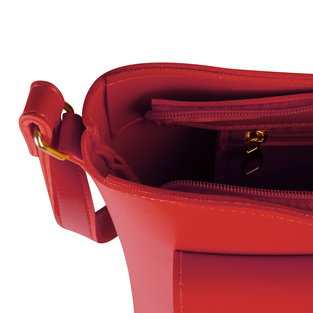 Coco Red - Leftover women's crossbody bag in red by Bag X