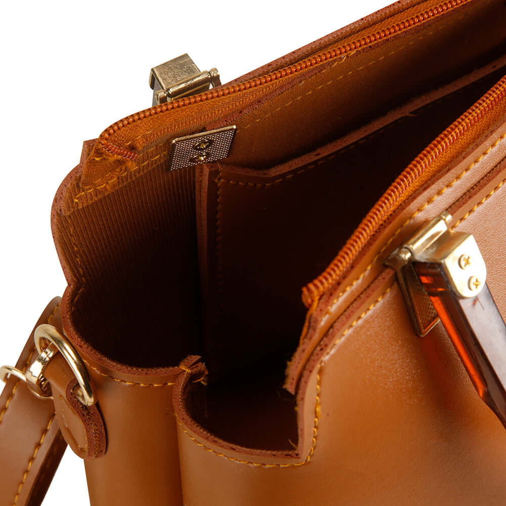 Orchid Brown - Leftover women's crossbody bag in brown by Bag X