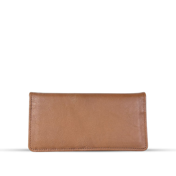 Leather Long Wallet Camel