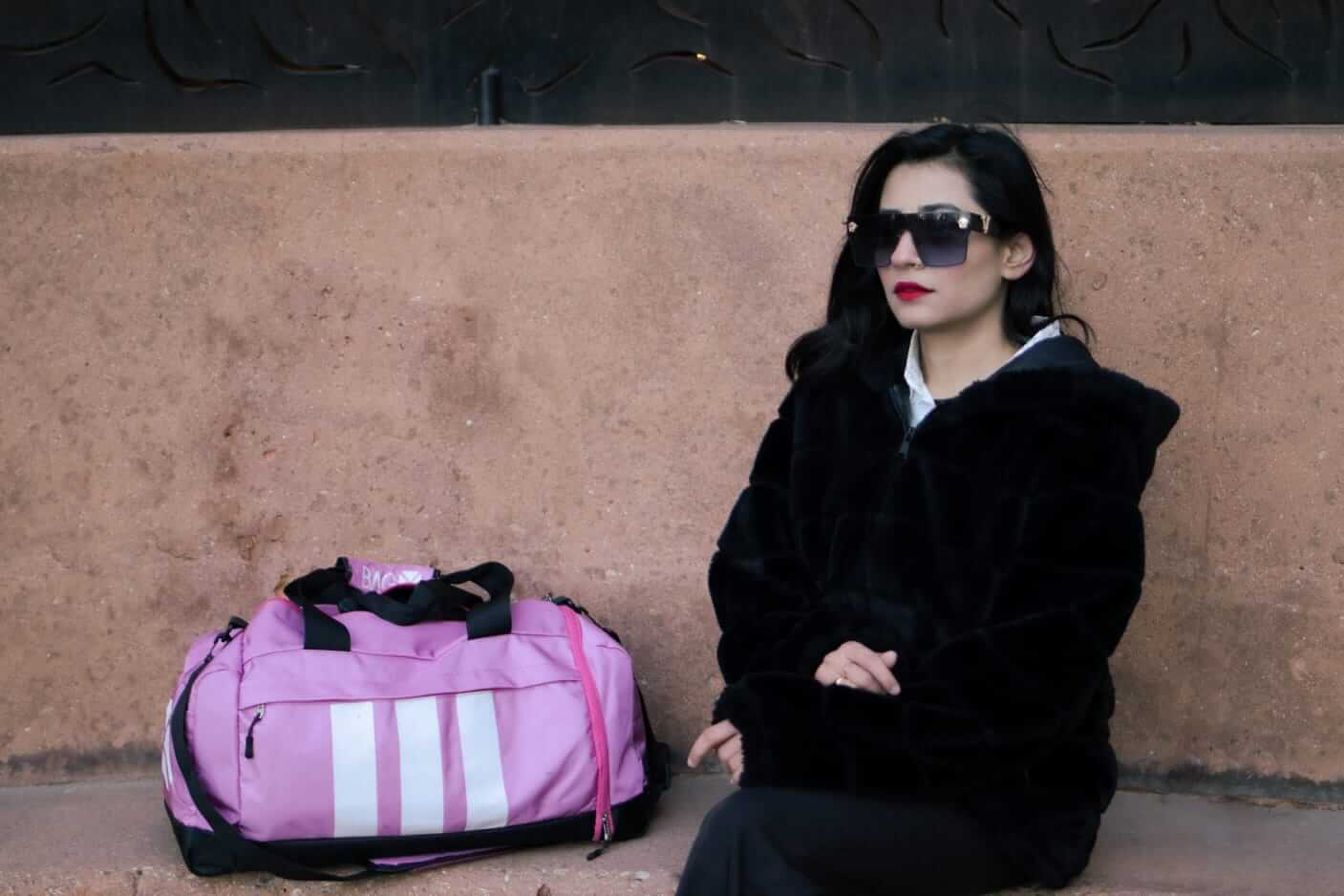 Chicago duffel pink